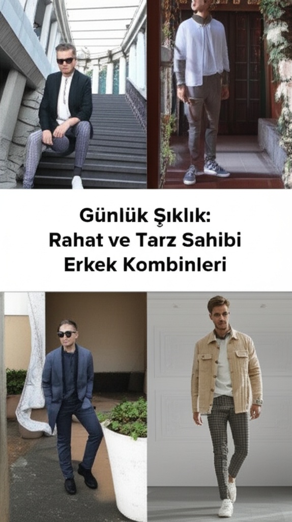 Günlük Şıklık: Rahat ve Tarz Sahibi Erkek Kombinleri